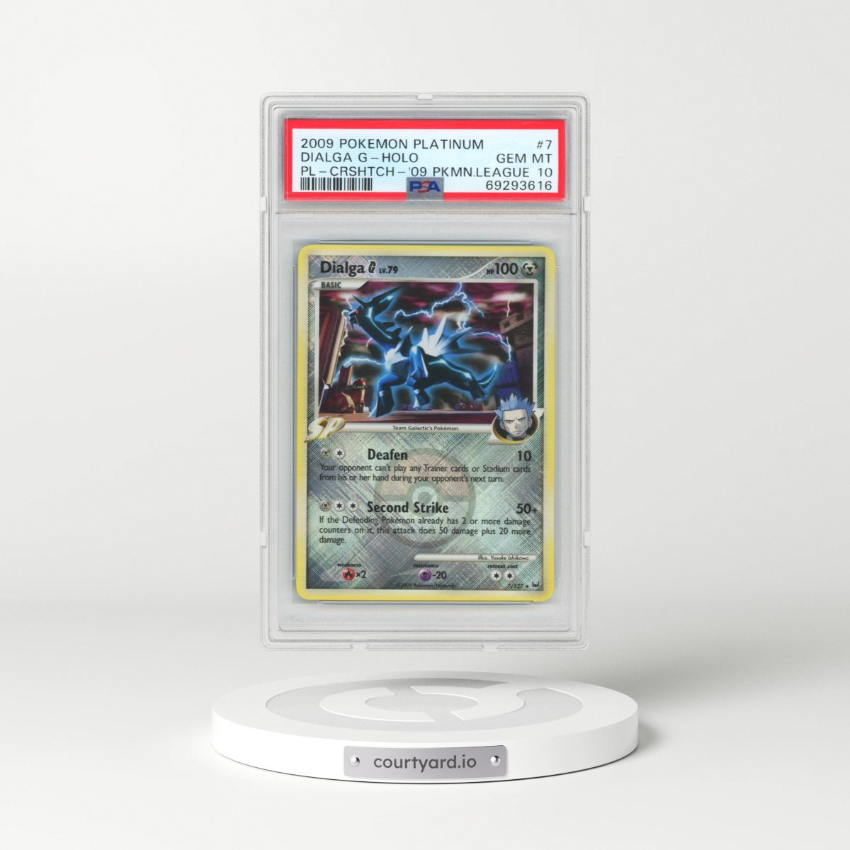 2009 Pokémon Platinum #7 Dialga G - Holo Crosshatch-2009 Pokemon League (PSA 10 GEM MINT)