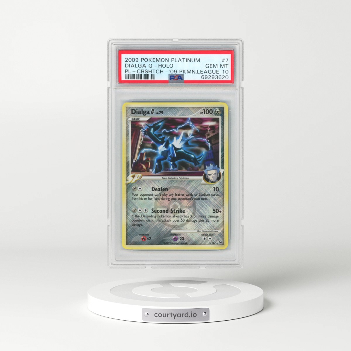 2009 Pokémon Platinum #7 Dialga G - Holo Crosshatch-2009 Pokemon League (PSA 10 GEM MINT)