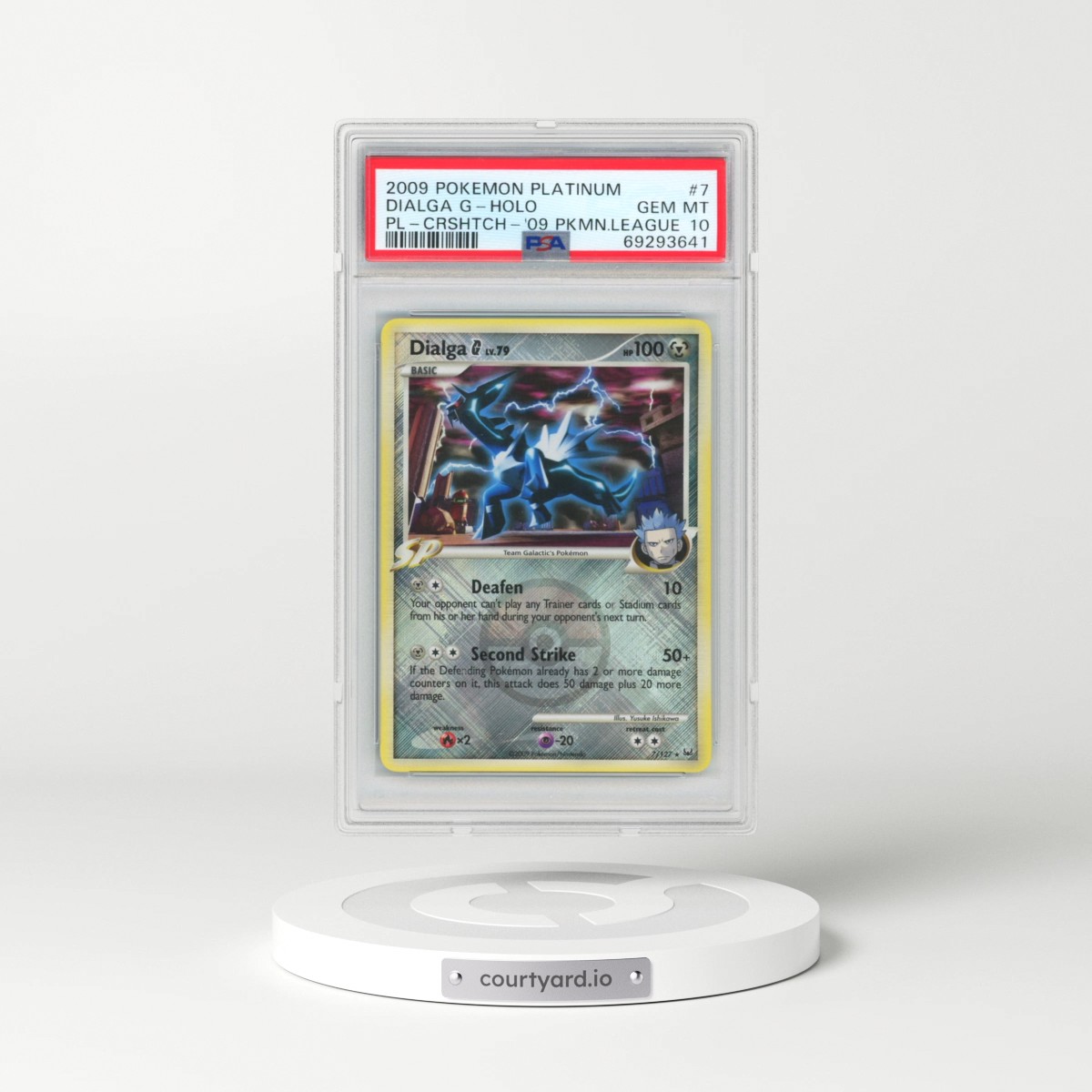 2009 Pokémon Platinum #7 Dialga G - Holo Crosshatch-2009 Pokemon League (PSA 10 GEM MINT)