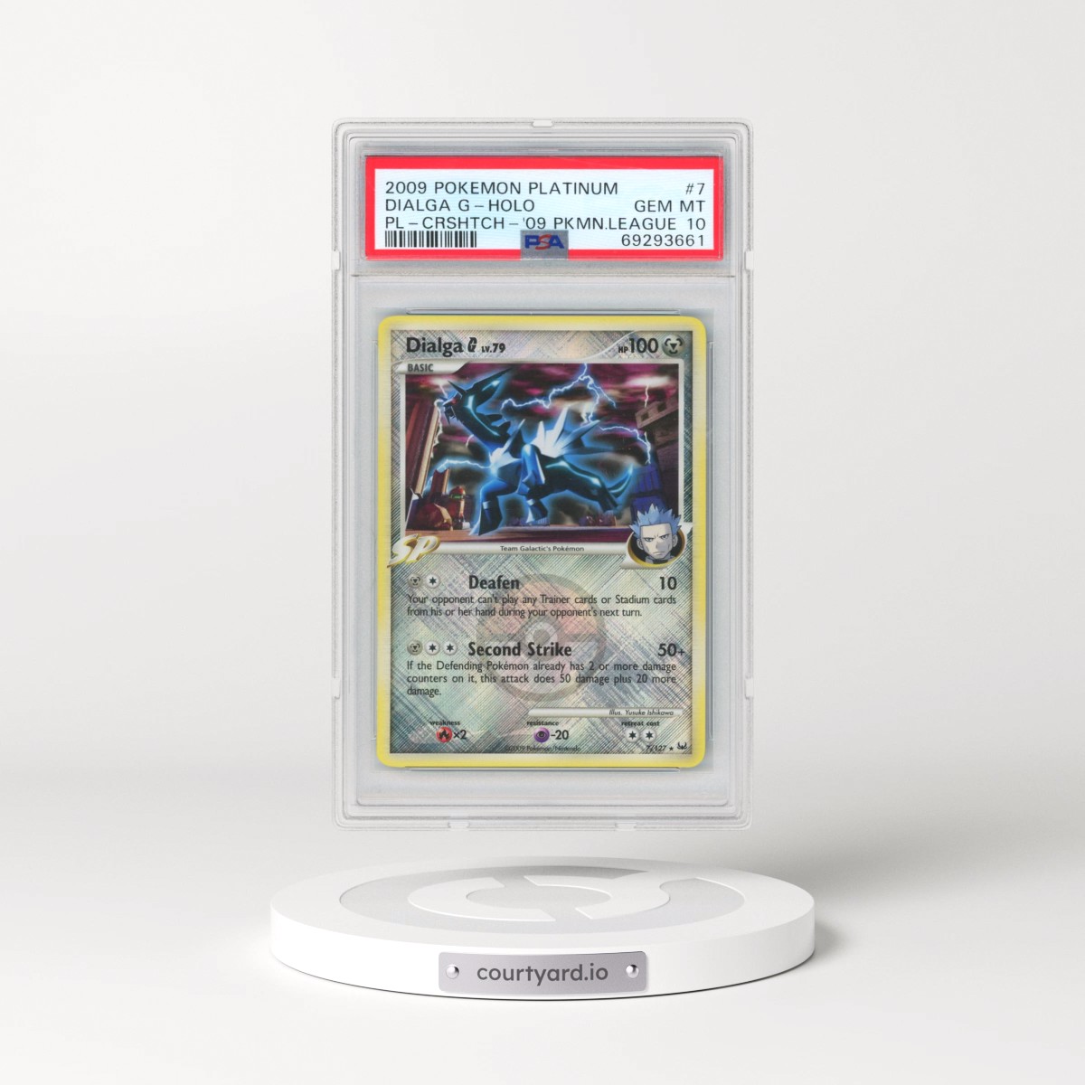 2009 Pokémon Platinum #7 Dialga G - Holo Crosshatch-2009 Pokemon League (PSA 10 GEM MINT)