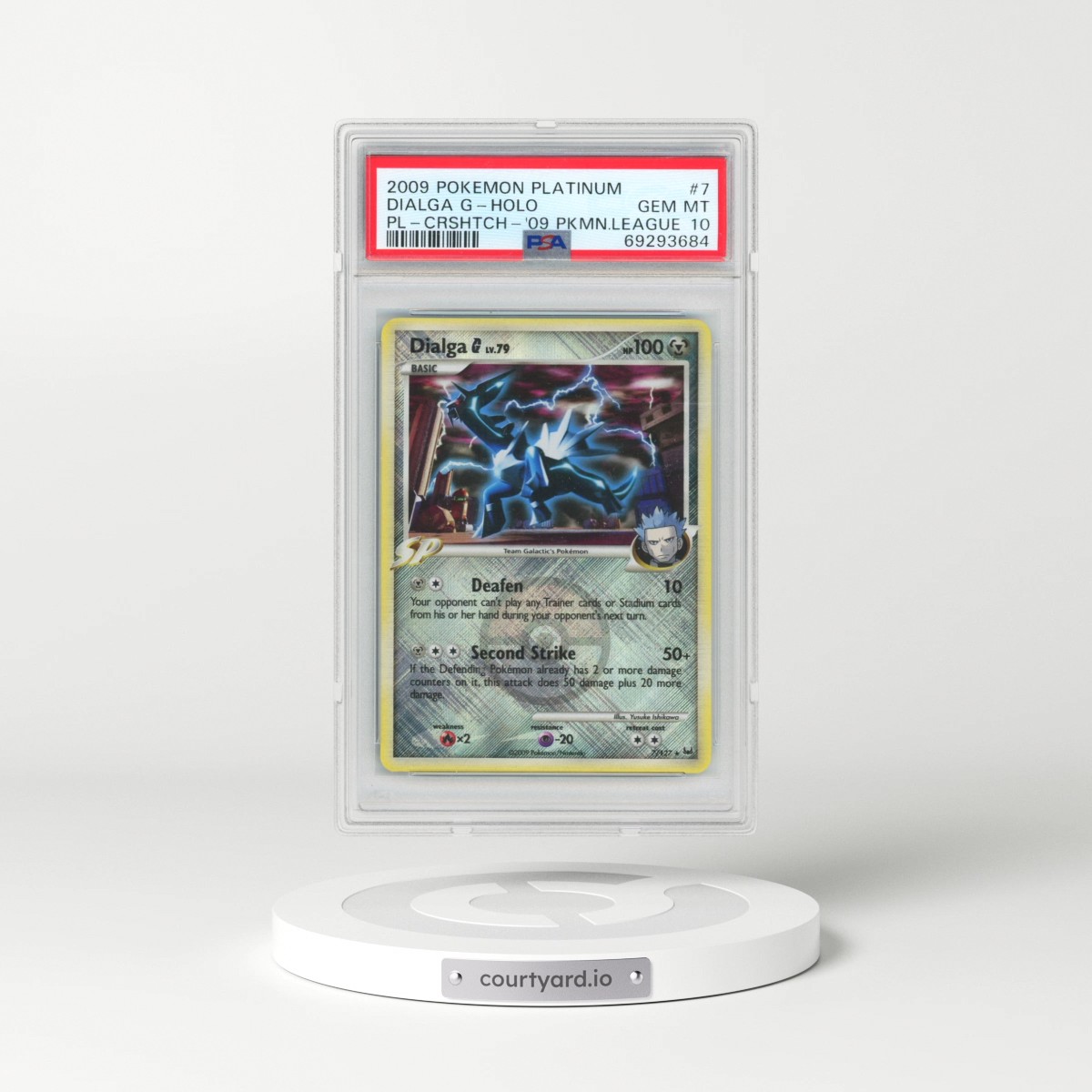 2009 Pokémon Platinum #7 Dialga G - Holo Crosshatch-2009 Pokemon League (PSA 10 GEM MINT)