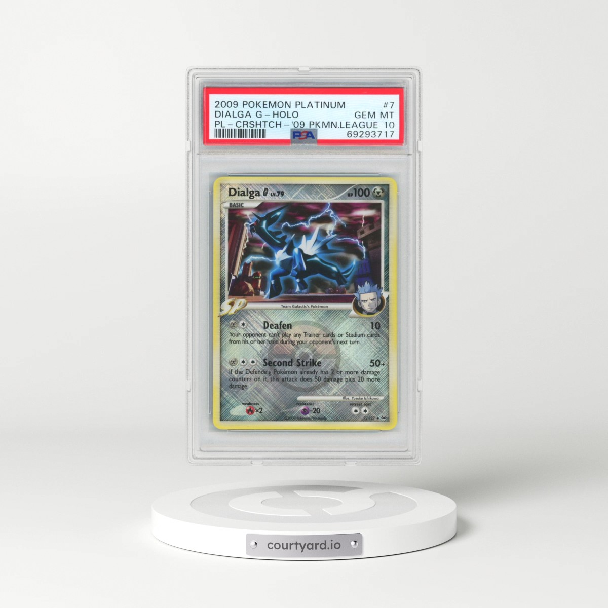 2009 Pokémon Platinum #7 Dialga G - Holo Crosshatch-2009 Pokemon League (PSA 10 GEM MINT)