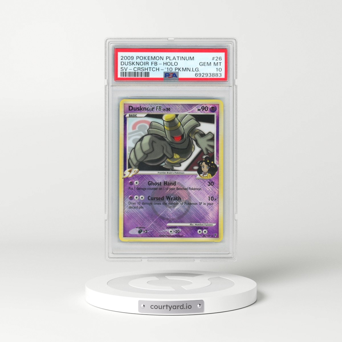 2009 Pokémon Platinum Supreme Victors #26 Dusknoir FB - Holo Crosshatch-2010 Pokemon League (PSA 10 GEM MINT)