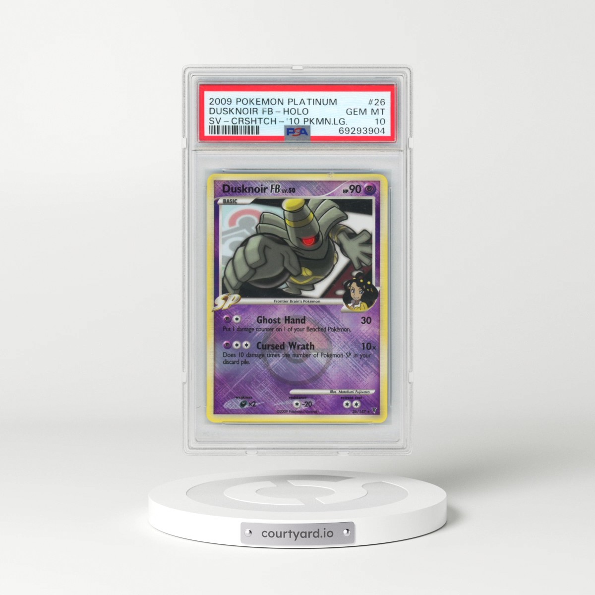 2009 Pokémon Platinum Supreme Victors #26 Dusknoir FB - Holo Crosshatch-2010 Pokemon League (PSA 10 GEM MINT)