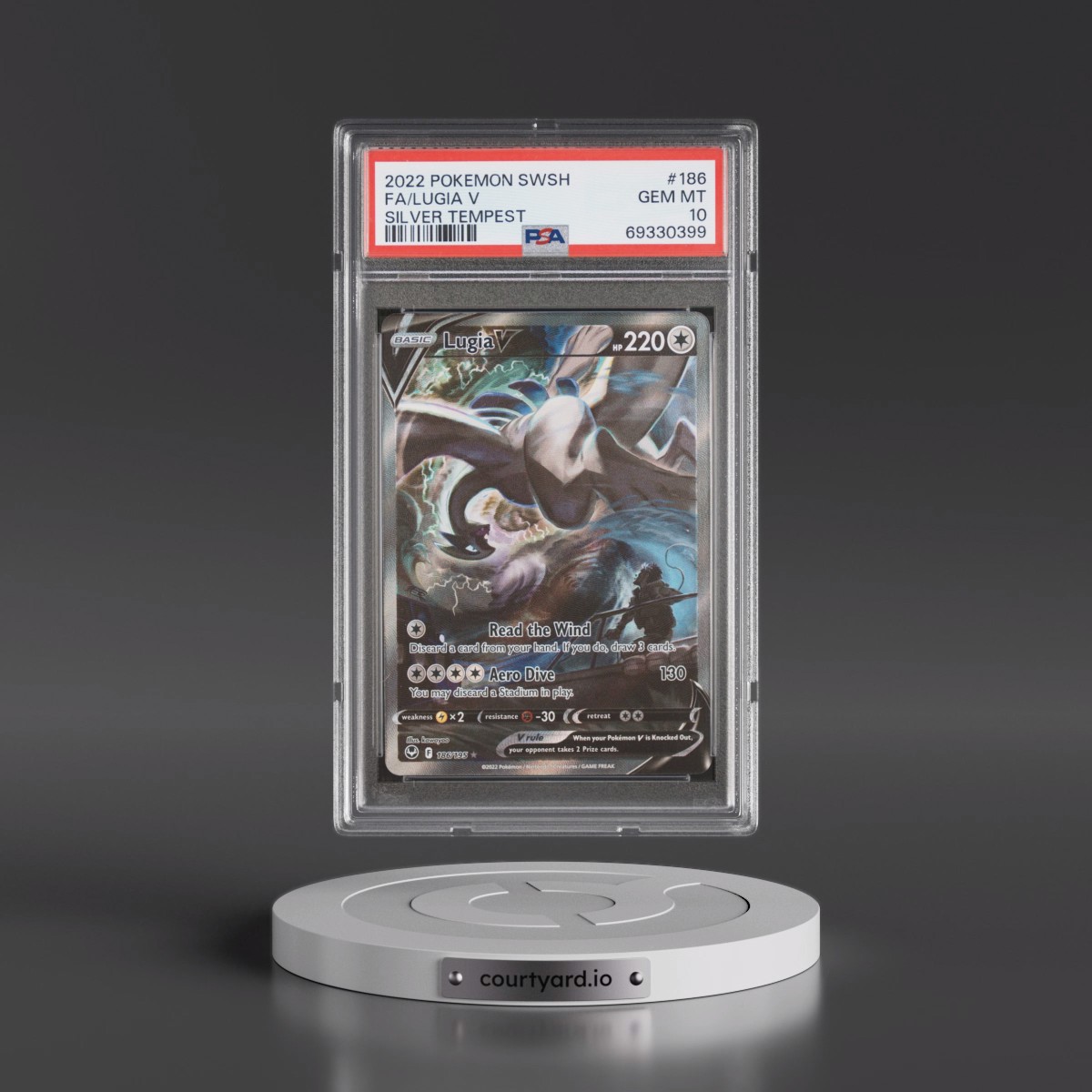2022 Pokémon Sword & Shield Silver Tempest #186 Lugia V - Holo Full Art (PSA 10 GEM MINT)