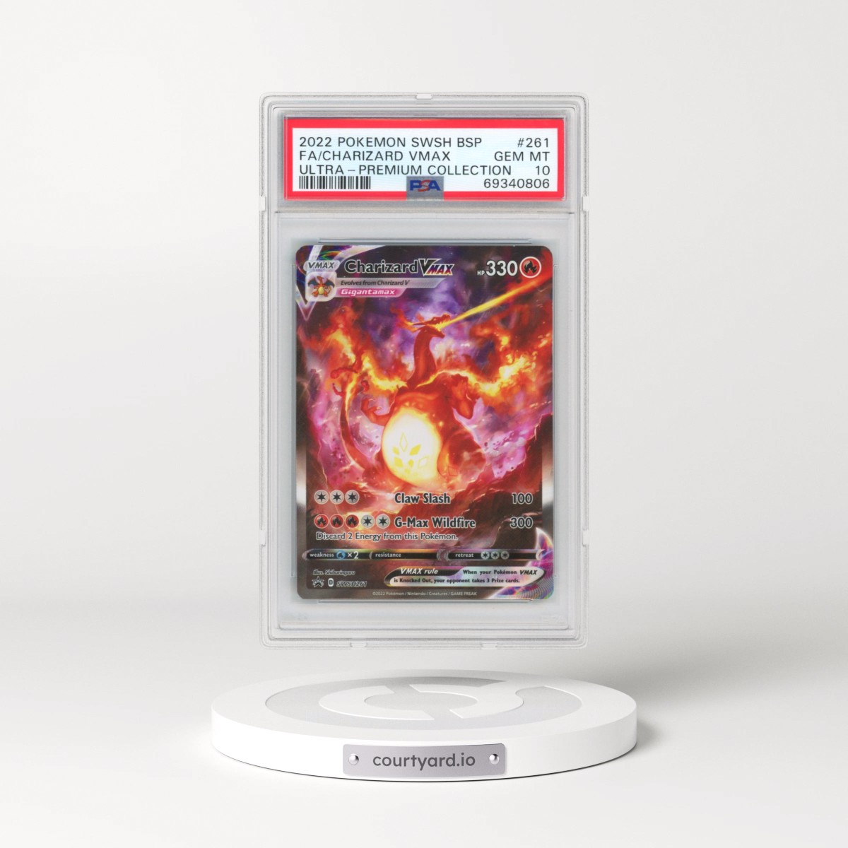 2022 Pokémon Swsh Black Star Promo #261 Charizard Vmax - Full Art Sword & Shield Ultra-Premium Collection-Charizard (PSA 10 GEM MINT)