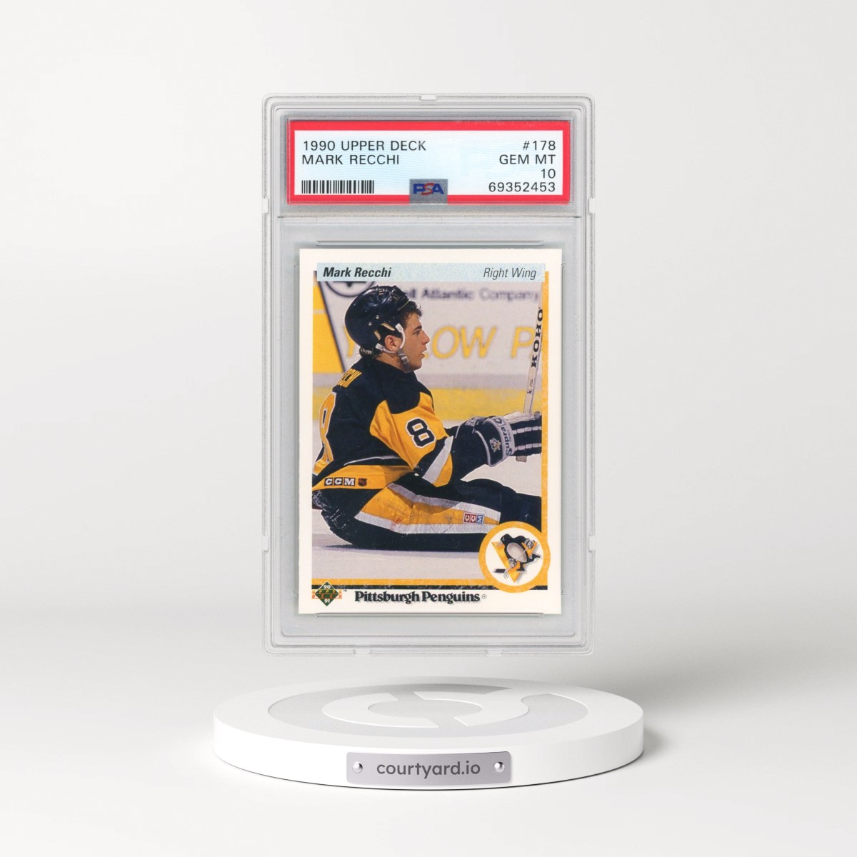 1990 Upper Deck #178 Mark Recchi (PSA 10 GEM MINT)