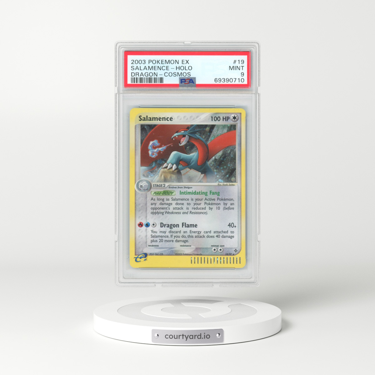 2003 Pokémon EX Dragon #19 Salamence - Holo Cosmos (PSA 9 MINT)