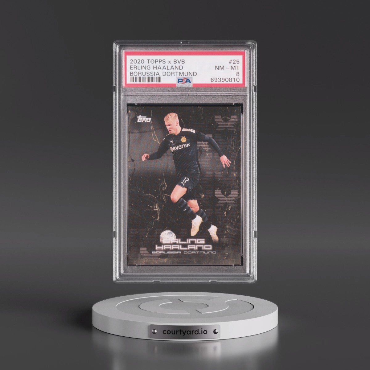 2020 Topps X Bvb Borussia Dortmund #25 Erling Haaland (PSA 8 NM-MT)