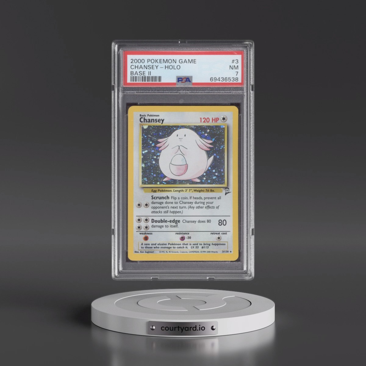 2000 Pokémon Game Base II #3 Chansey - Holo (PSA 7 NM)