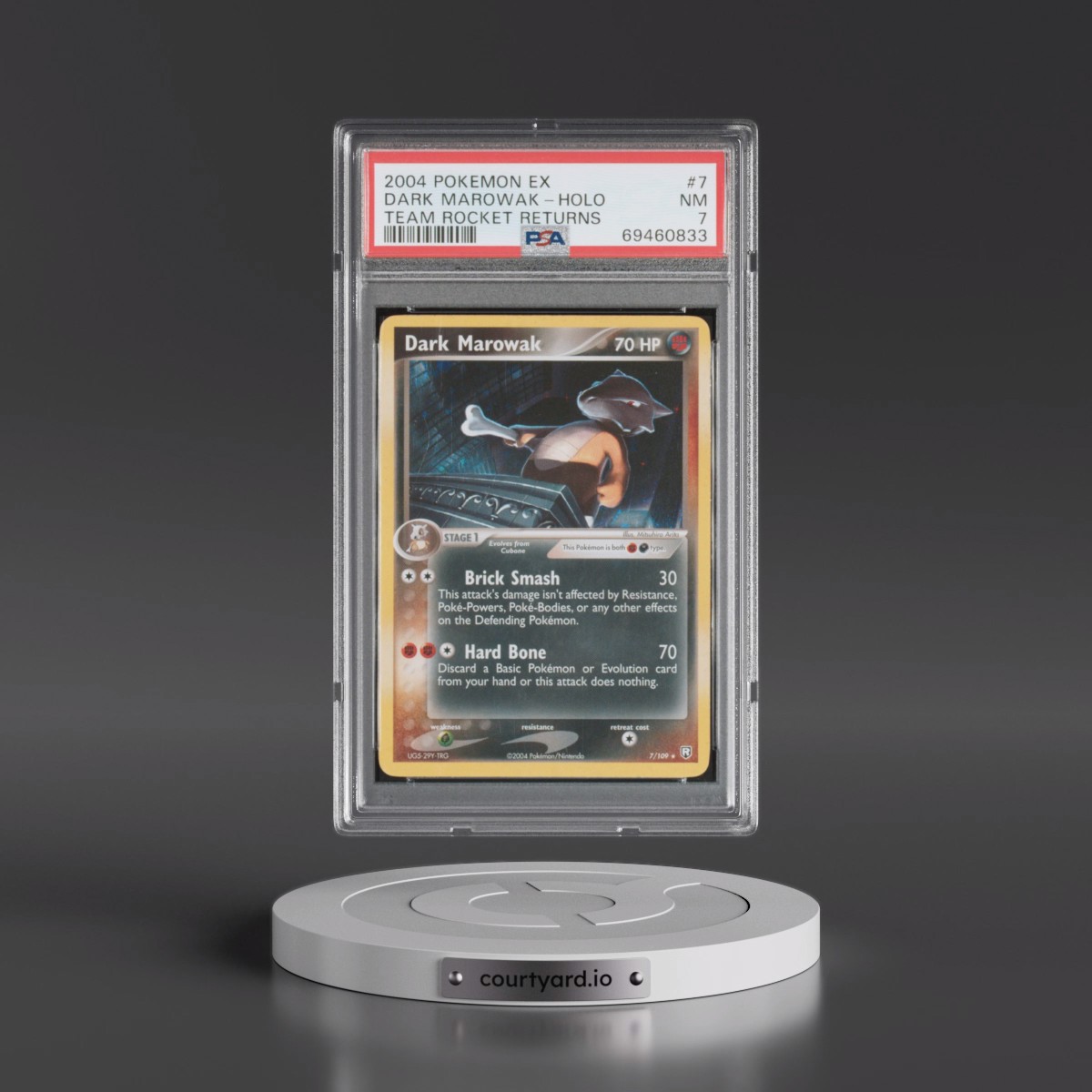 2004 Pokémon EX Team Rocket Returns #7 Dark Marowak - Holo (PSA 7 NM)