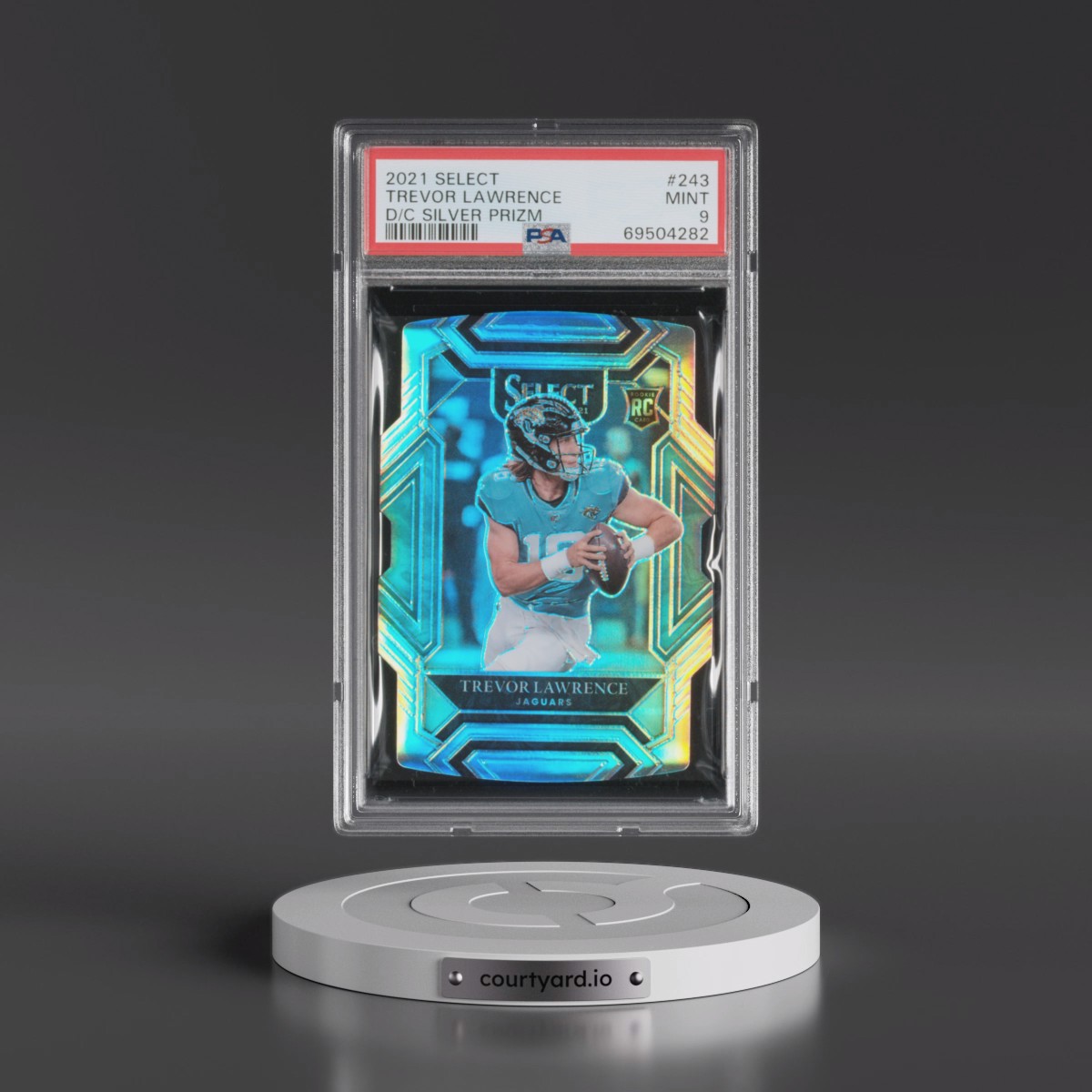 2021 Panini Select Trevor Lawrence - Die-Cut Silver Prizm #243 PSA 9