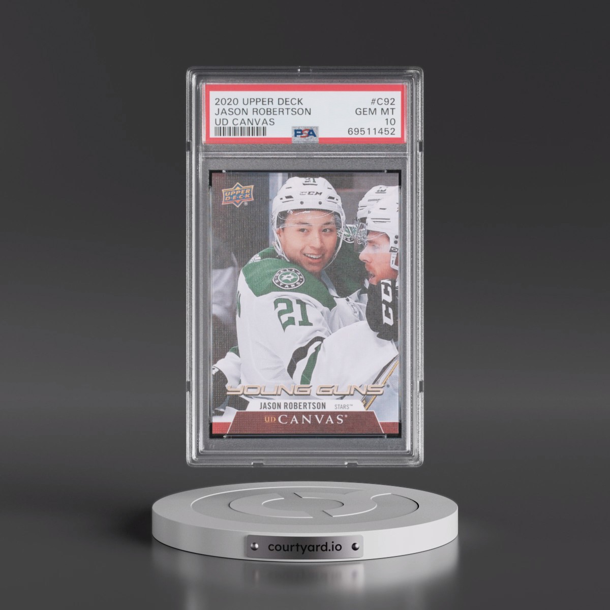 2020 Upper Deck UD Canvas Jason Robertson #C92 PSA 10