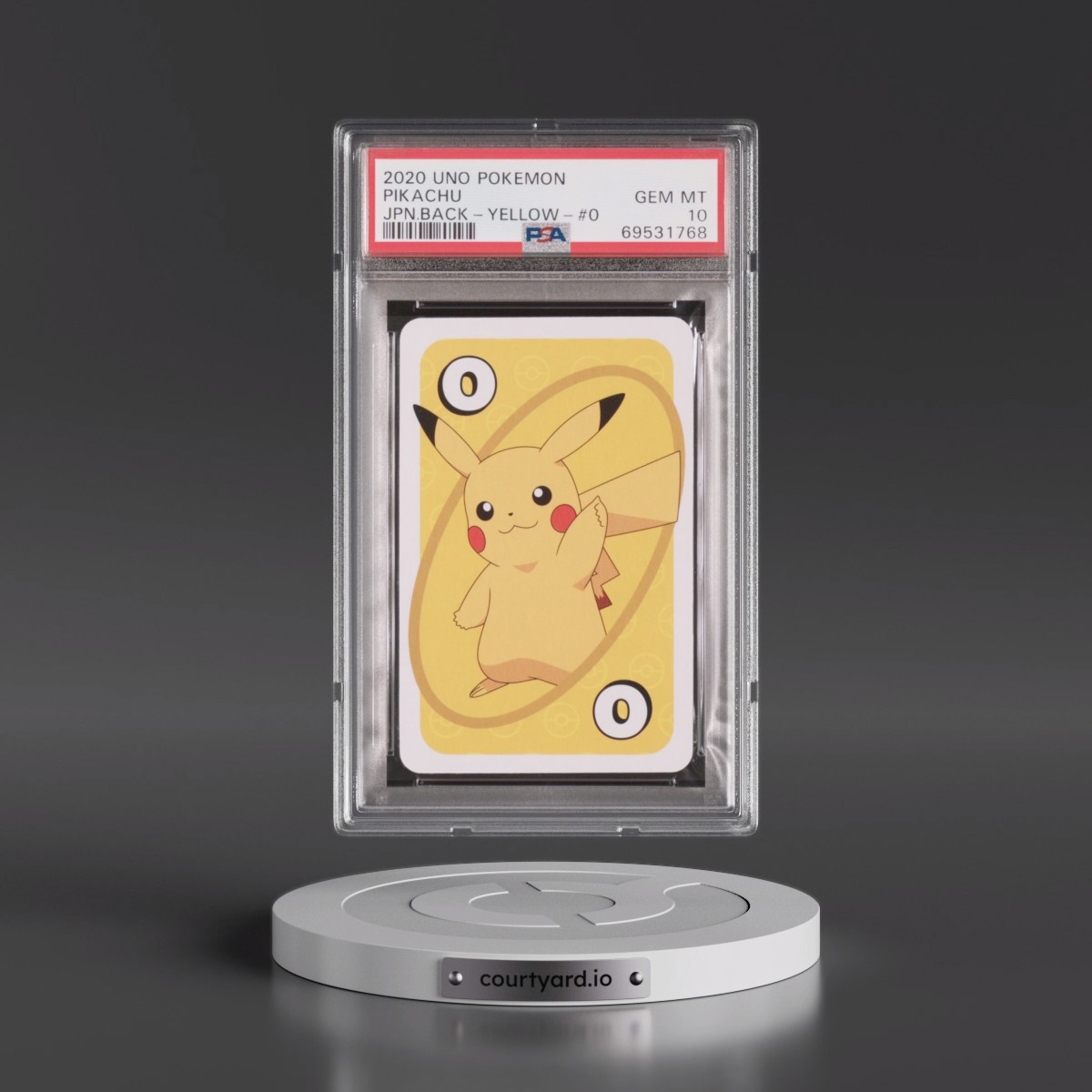 2020 Uno Pokémon Pikachu - Back-Yellow-#0 (PSA 10 GEM MINT)