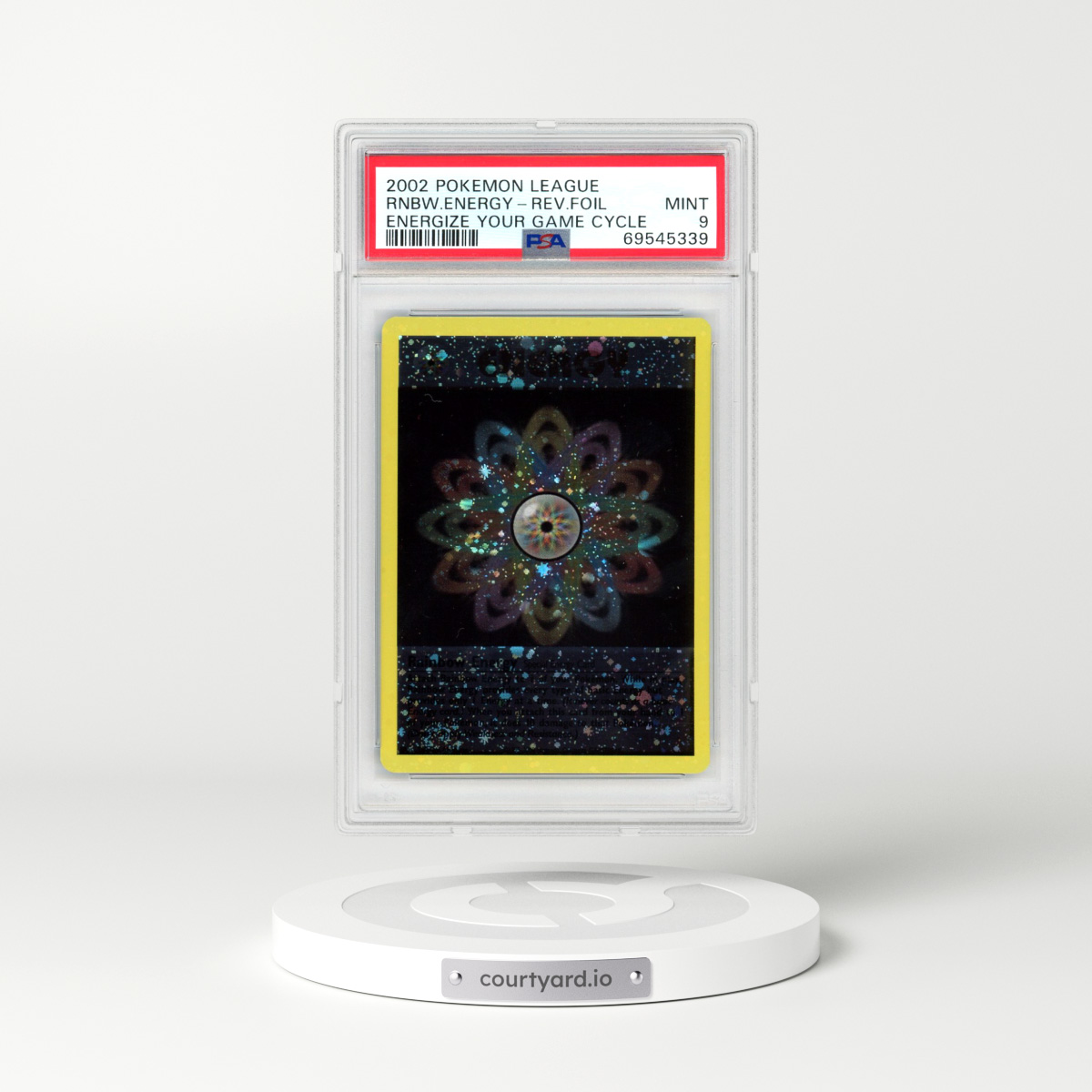 2002 Pokémon League Energize Your Game Cycle Rainbow Energy - Reverse Foil (PSA 9 MINT)