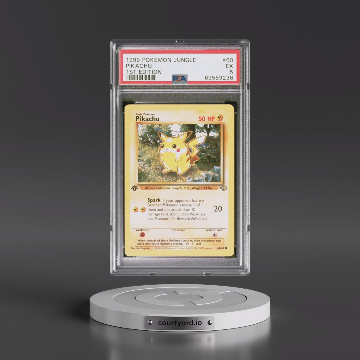 1999 Pokémon Jungle #60 Pikachu - 1st Edition (PSA 5 EX)