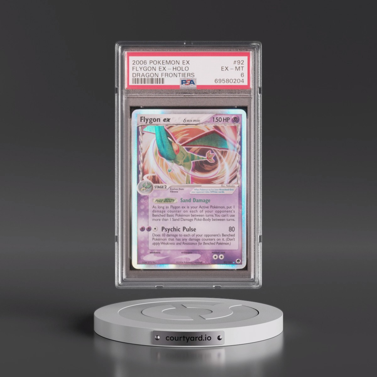 2006 Pokémon EX Dragon Frontiers #92 Flygon EX - Holo Holo (PSA 6 EX-MT)