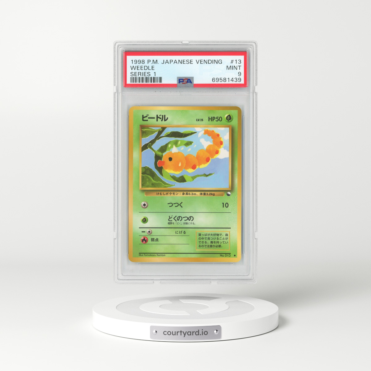 1998 Japanese Vending Series 1 #13 Weedle (PSA 9 MINT)