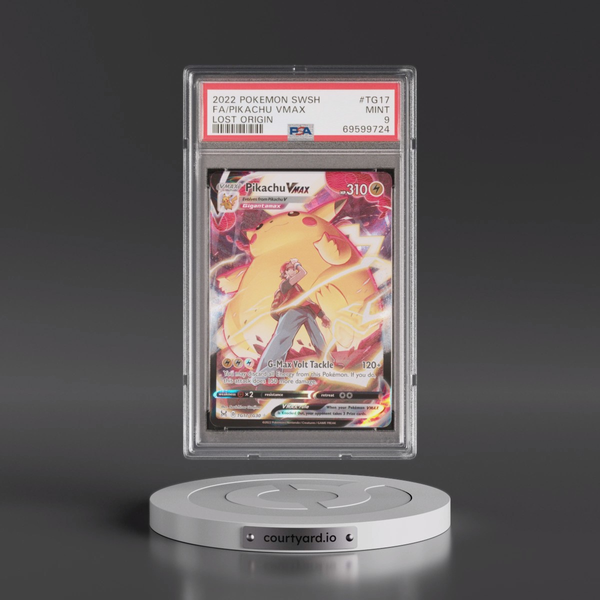 2022 Pokémon Sword & Shield Lost Origin #TG17 Pikachu Vmax - Full Art (PSA 9 MINT)