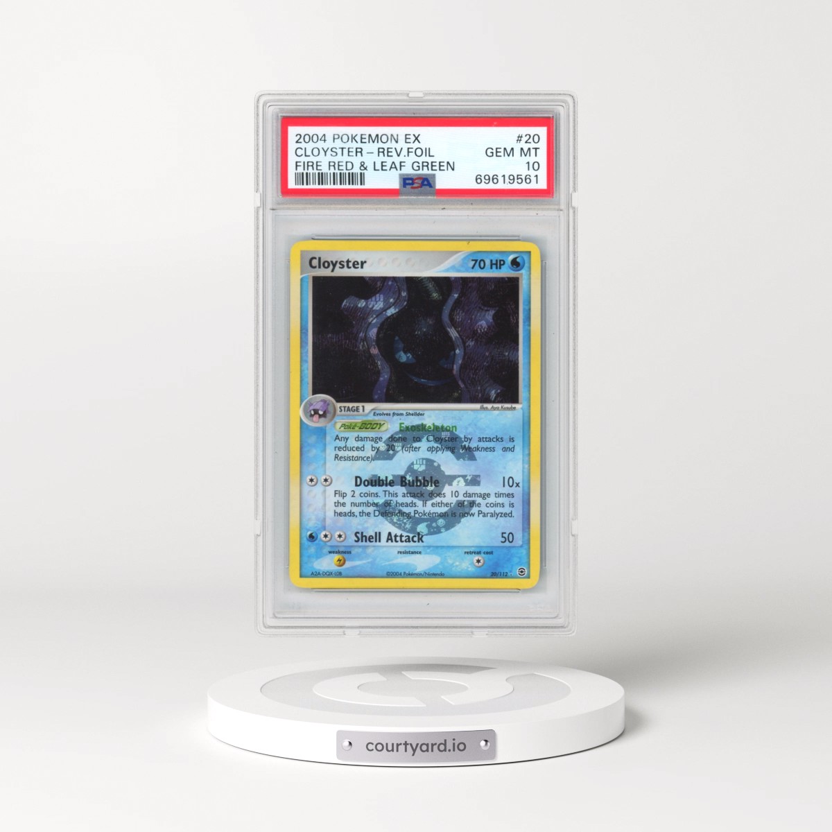 2004 Pokémon EX Fire Red & Leaf Green #20 Cloyster - Reverse Foil (PSA 10 GEM MINT)