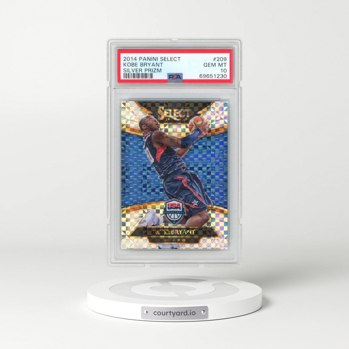 2014 Panini Select #209 Kobe Bryant - Silver Prizm (PSA 10 GEM MINT)