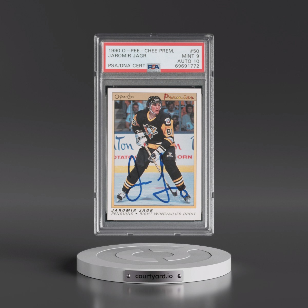 1990 O-Pee-Chee Premier #50 Jaromir Jagr (PSA 9 MINT)