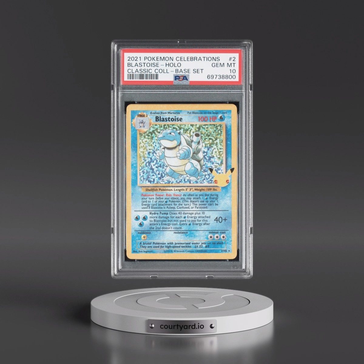 2021 Pokémon Celebrations Classic Collection #2 Blastoise - Holo (PSA 10 GEM MINT)