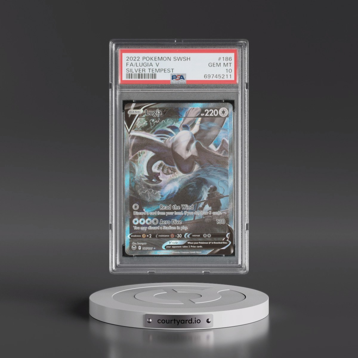 2022 Pokémon Sword & Shield Silver Tempest #186 Lugia V - Holo Full Art (PSA 10 GEM MINT)