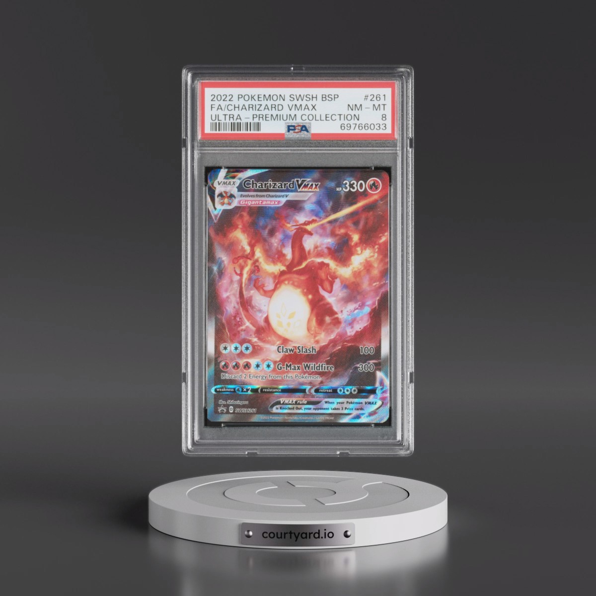 2022 Pokémon Swsh Black Star Promo #261 Charizard Vmax - Full Art Sword & Shield Ultra-Premium Collection-Charizard (PSA 8 NM-MT)