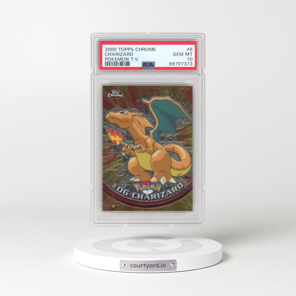 2000 Topps Chrome Pokémon T.V. #6 Charizard (PSA 10 GEM MINT)