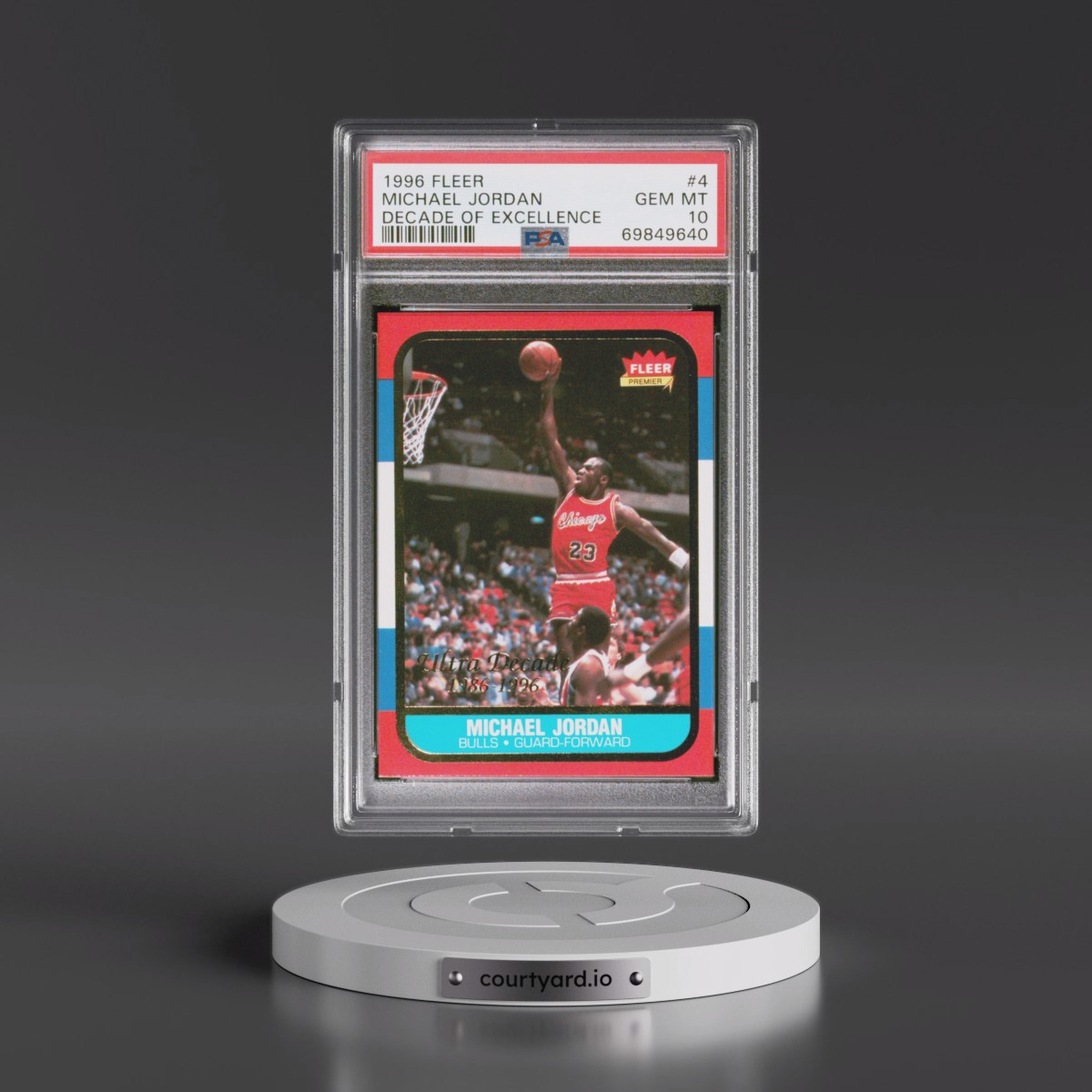 1996 Fleer Decade of Excellence #4 Michael Jordan (PSA 10 GEM MINT)