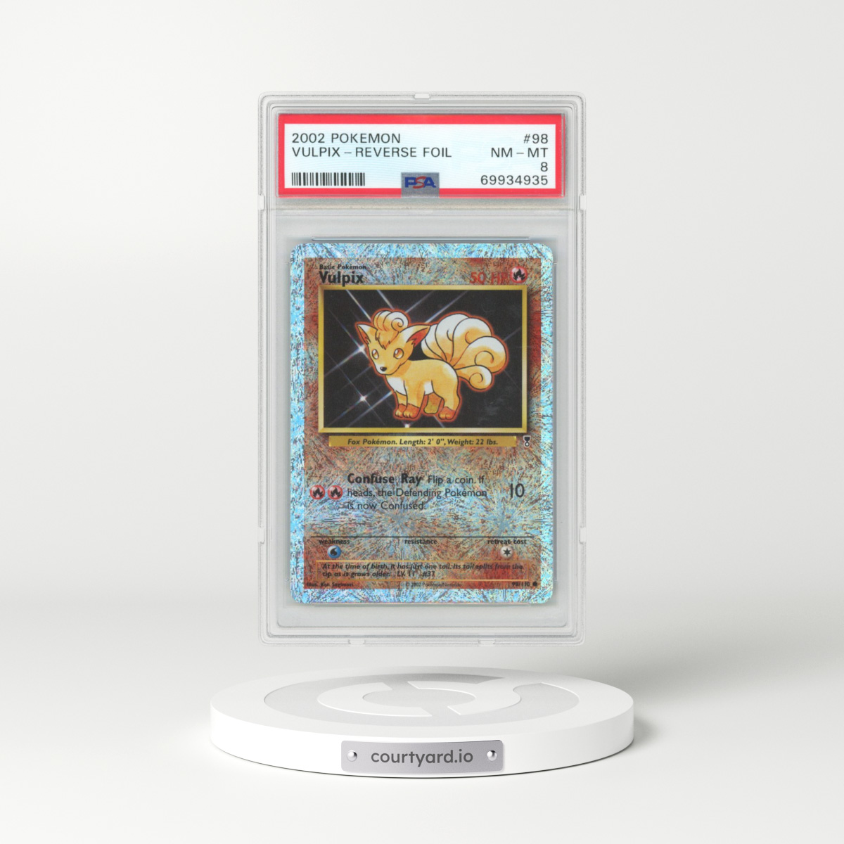 2002 Legendary Collection #98 Vulpix - Reverse Holo (PSA 8 NM-MT)