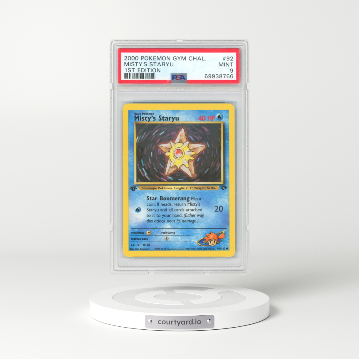 2000 Pokémon Gym Challenge #92 Misty's Staryu - 1st Edition (PSA 9 MINT)