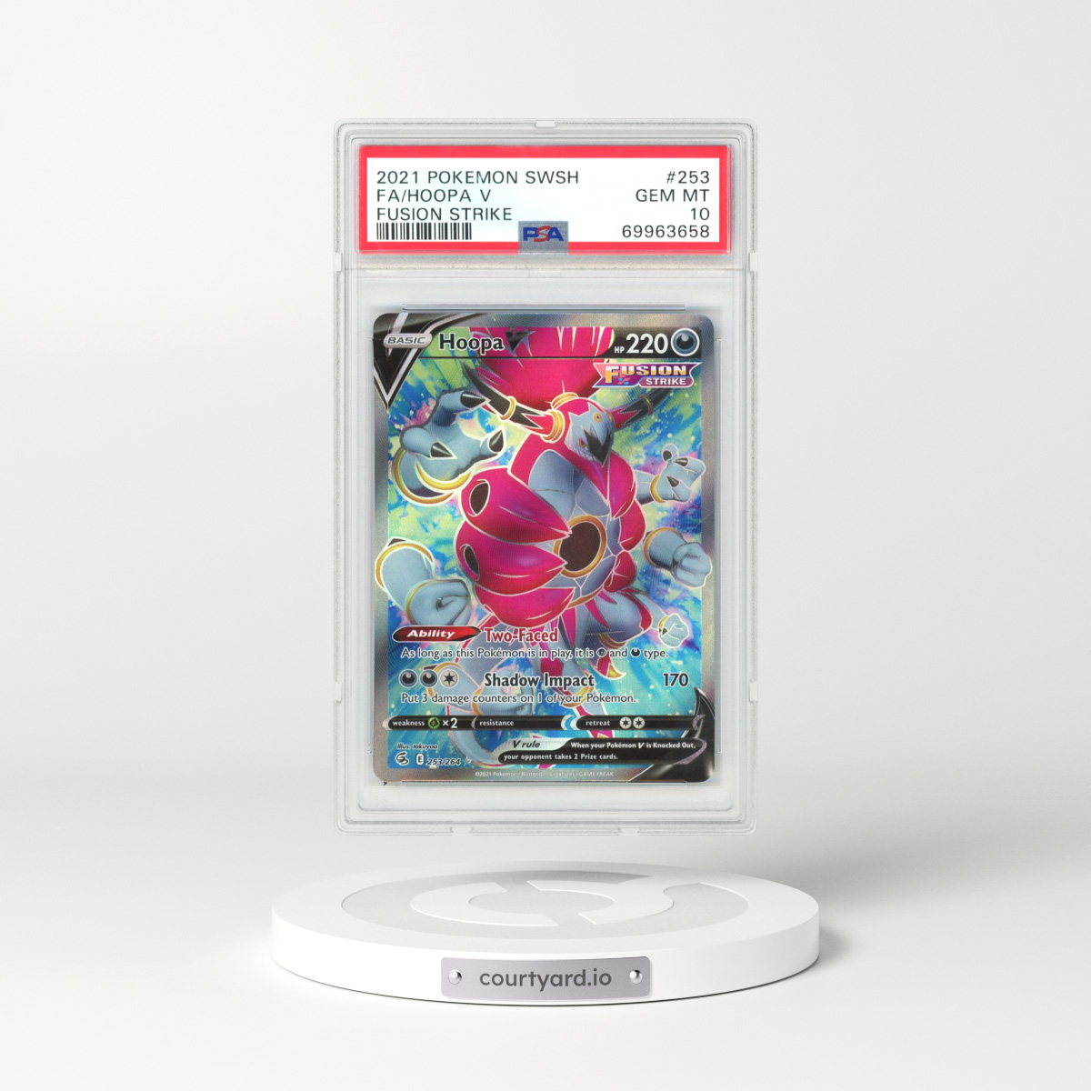 2019 Fusion Strike #253 Hoopa V (PSA 10 GEM MINT)