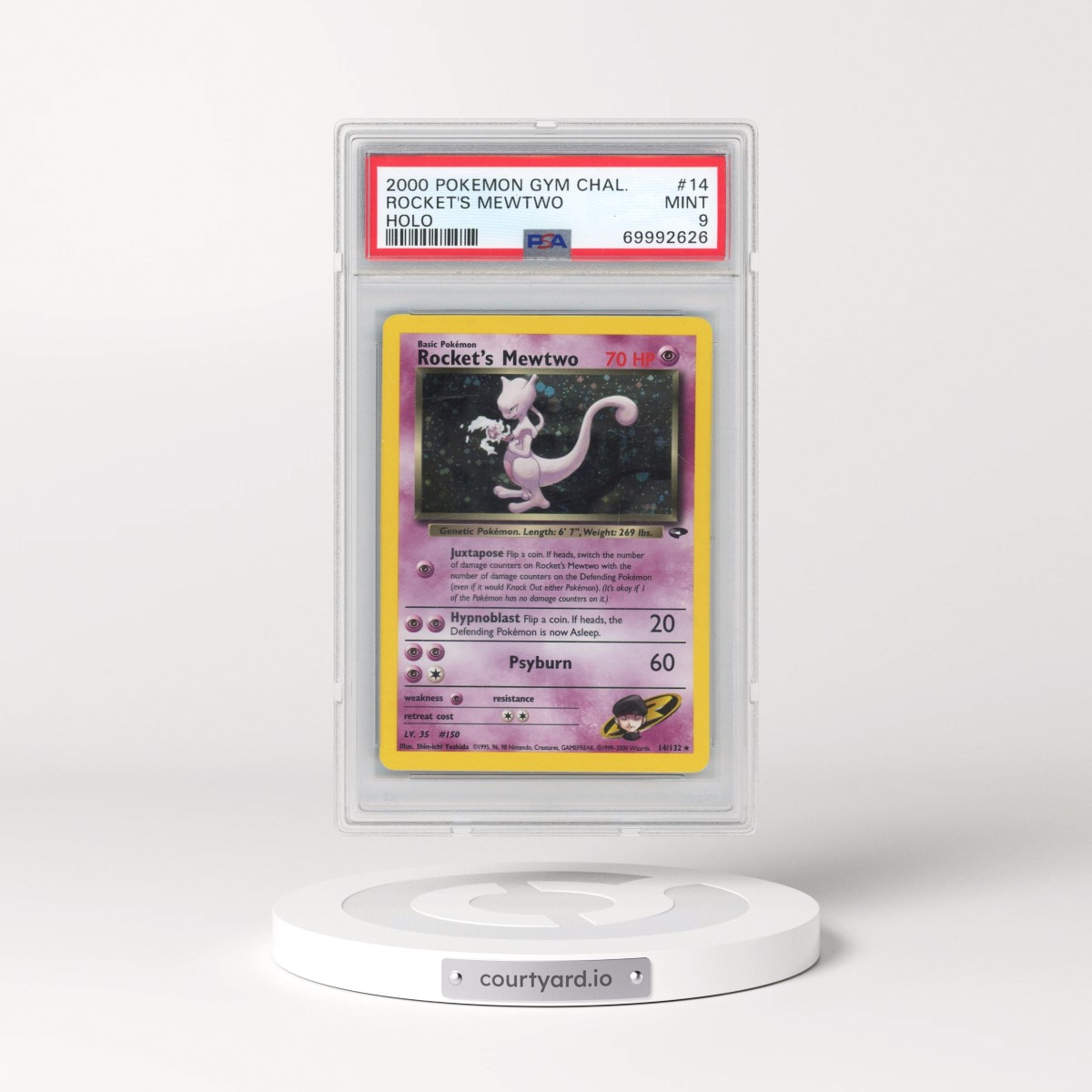 2000 Pokémon Gym Challenge #14 Rocket's Mewtwo - Holo (PSA 9 MINT)