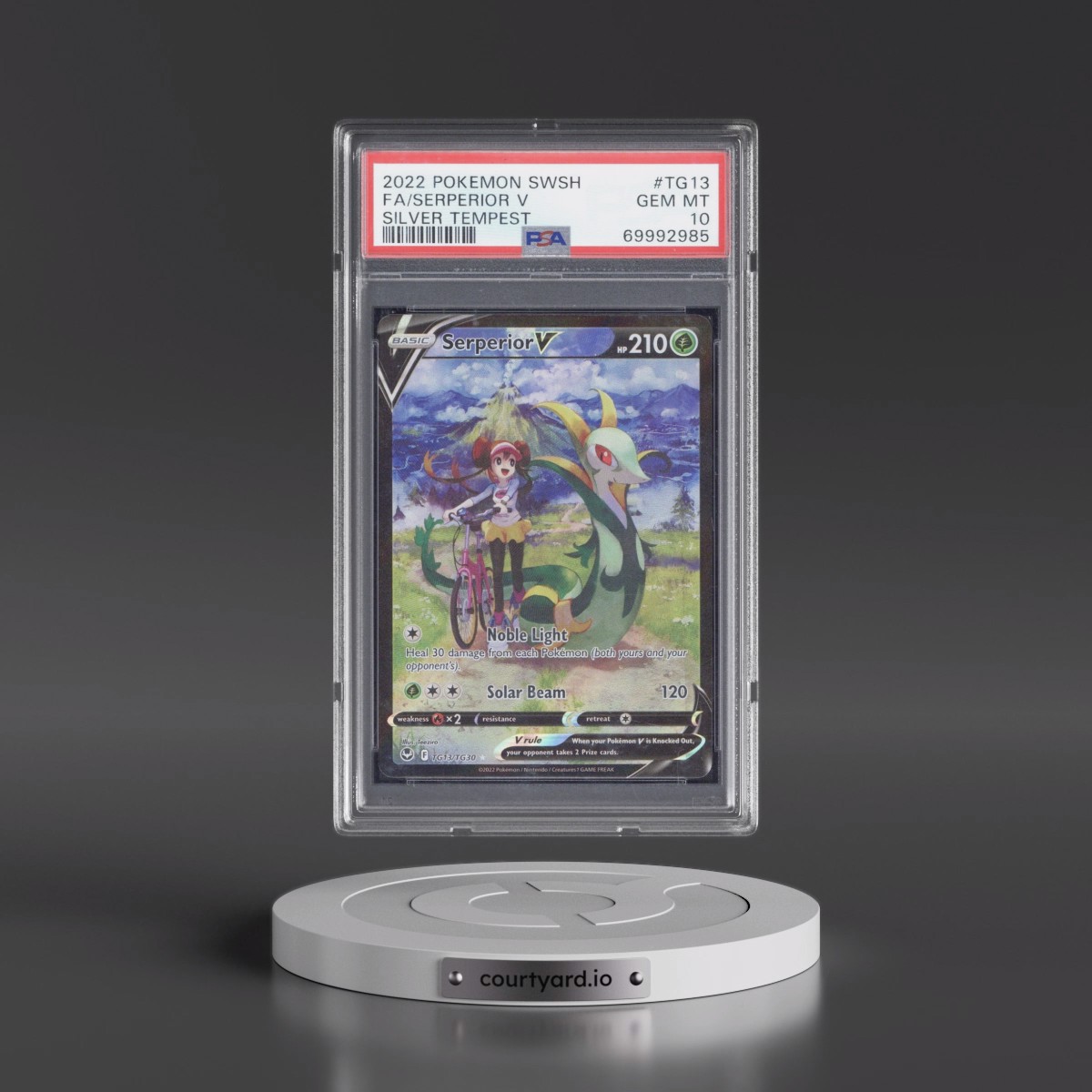 2022 Pokémon Sword & Shield Silver Tempest #TG13 Serperior V - Holo Full Art (PSA 10 GEM MINT)
