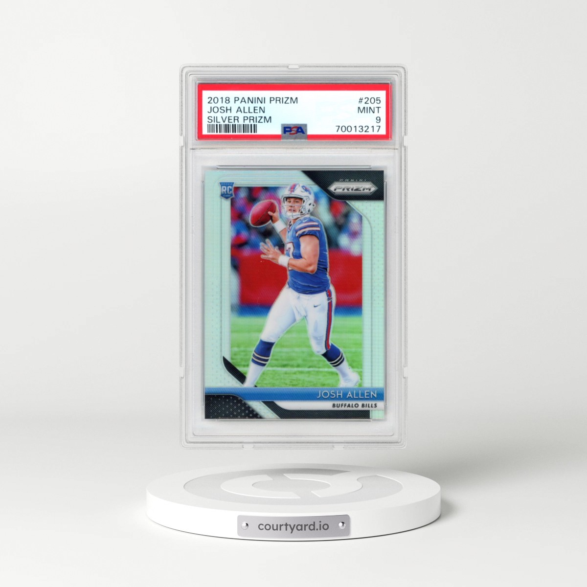 2018 Panini Prizm #205 Josh Allen - Silver Prizm (PSA 9 MINT)