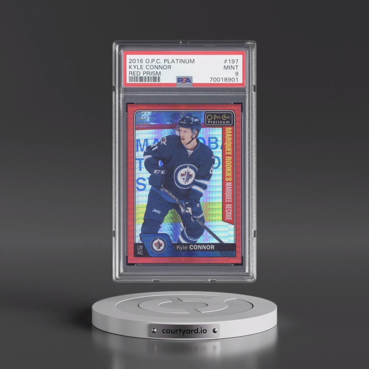 2016 O-Pee-Chee Platinum Kyle Connor - Red Prism #197 PSA 9