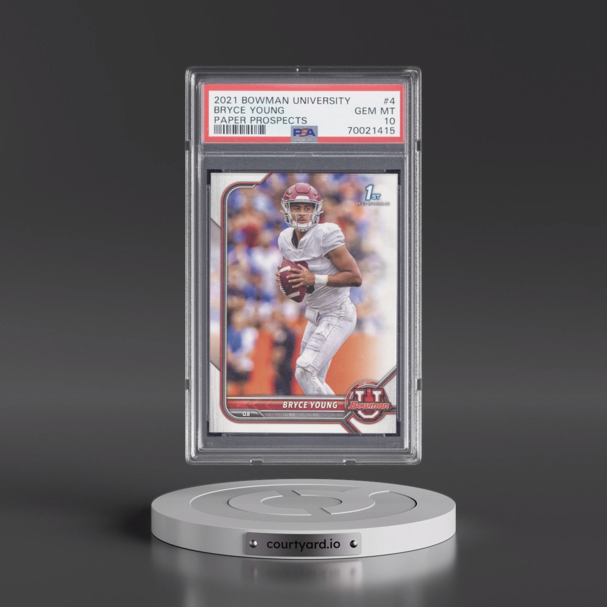 2021 Bowman University Paper Prospects #4 Bryce Young (PSA 10 GEM MINT)