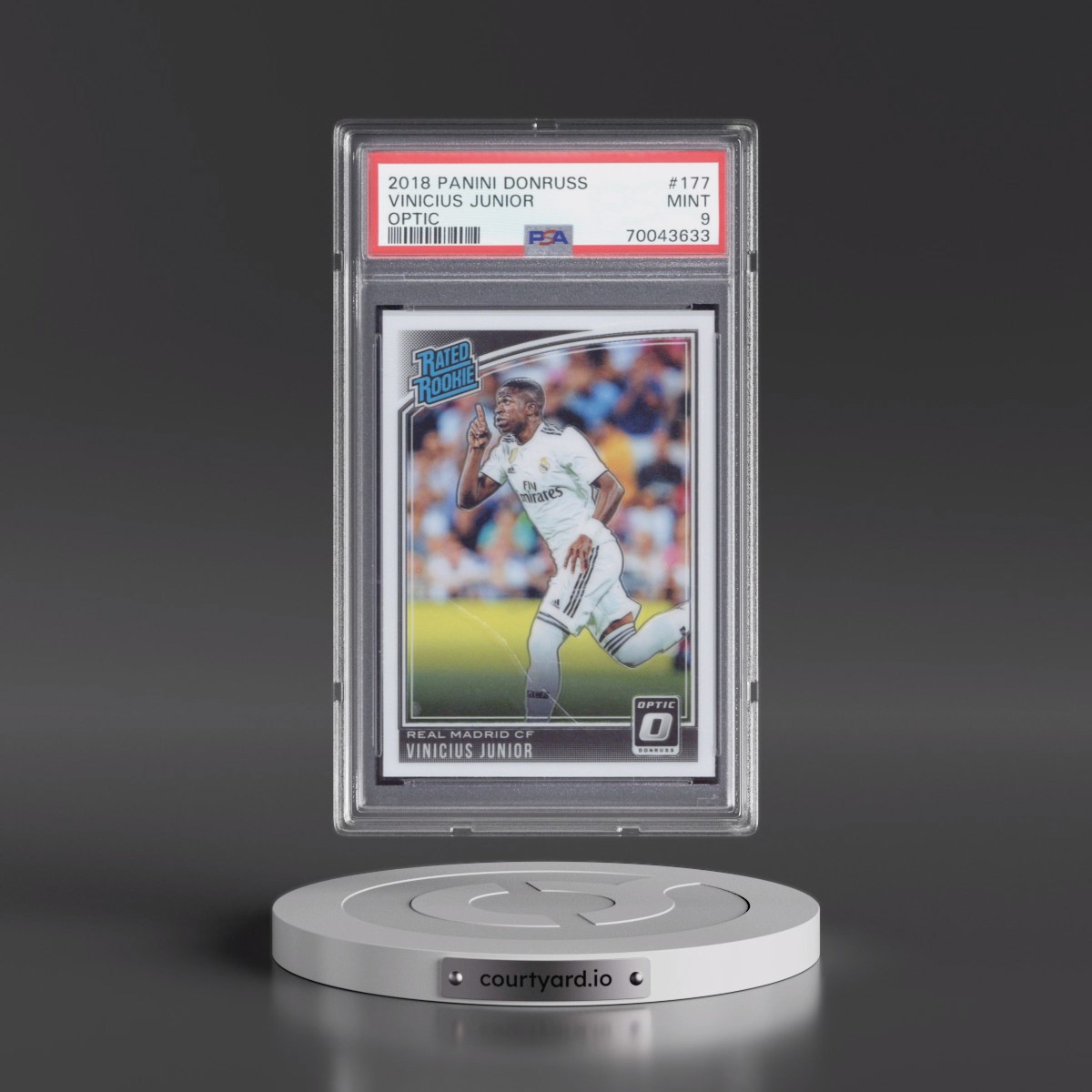 2018 Panini Donruss #177 Vinicius Junior - Optic (PSA 9 MINT)