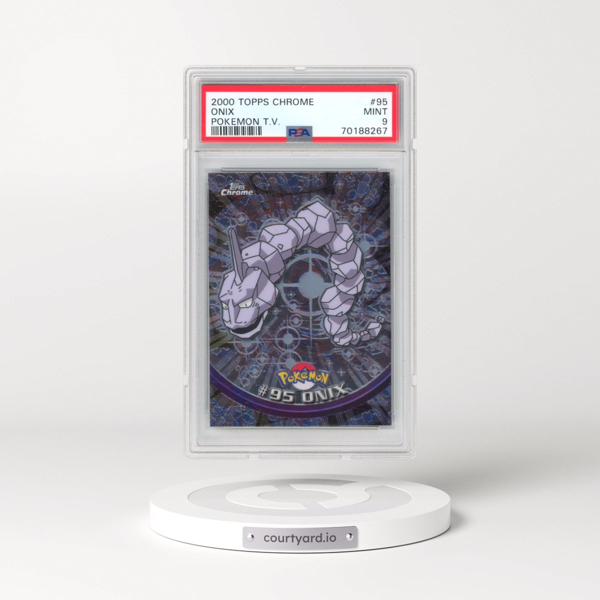 2000 Topps Chrome Pokémon T.V. #95 Onix (PSA 9 MINT)