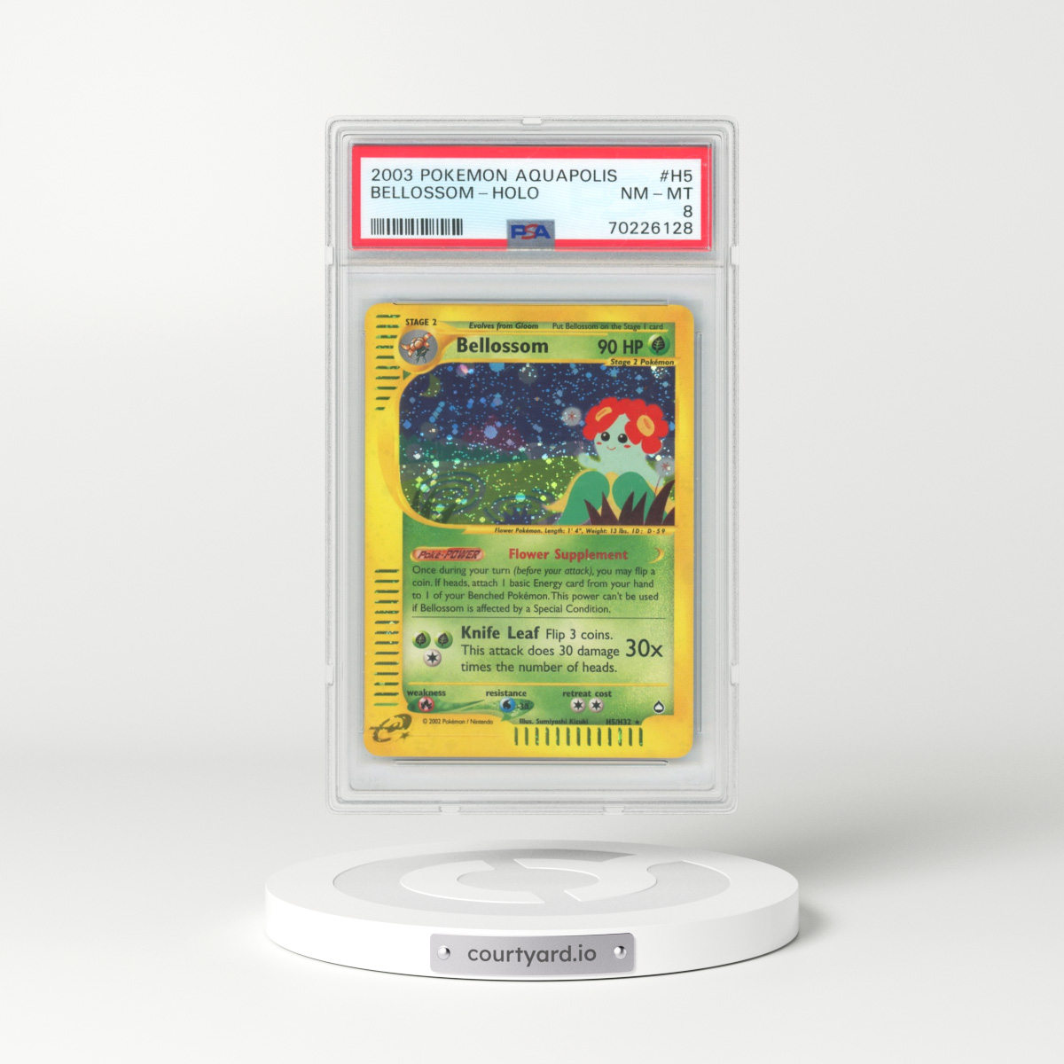 2003 Pokémon Aquapolis #H5 Bellossom - Holo (PSA 8 NM-MT)