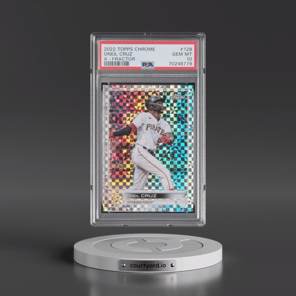 2022 Topps Chrome Oneil Cruz - X-Fractor #128 PSA 10