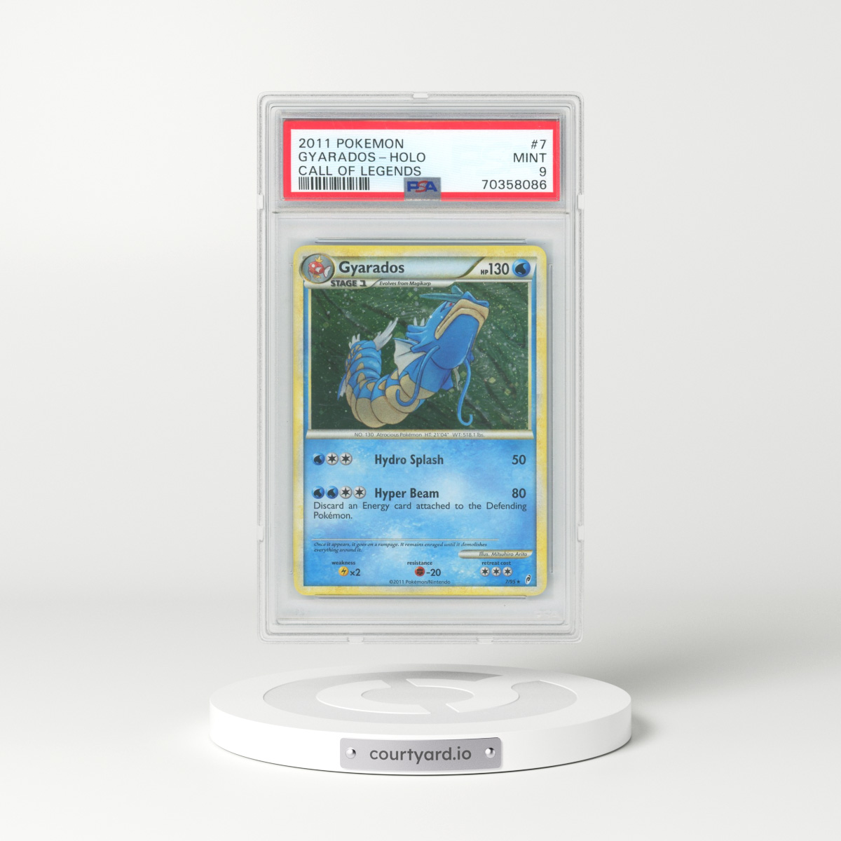2011 Pokémon Call of Legends #7 Gyarados - Holo (PSA 9 MINT)