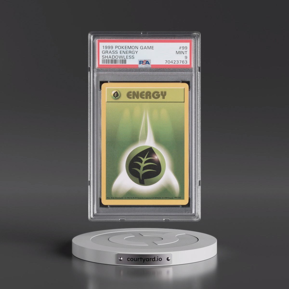 1999 Pokémon Game #99 Grass Energy - Shadowless (PSA 9 MINT)