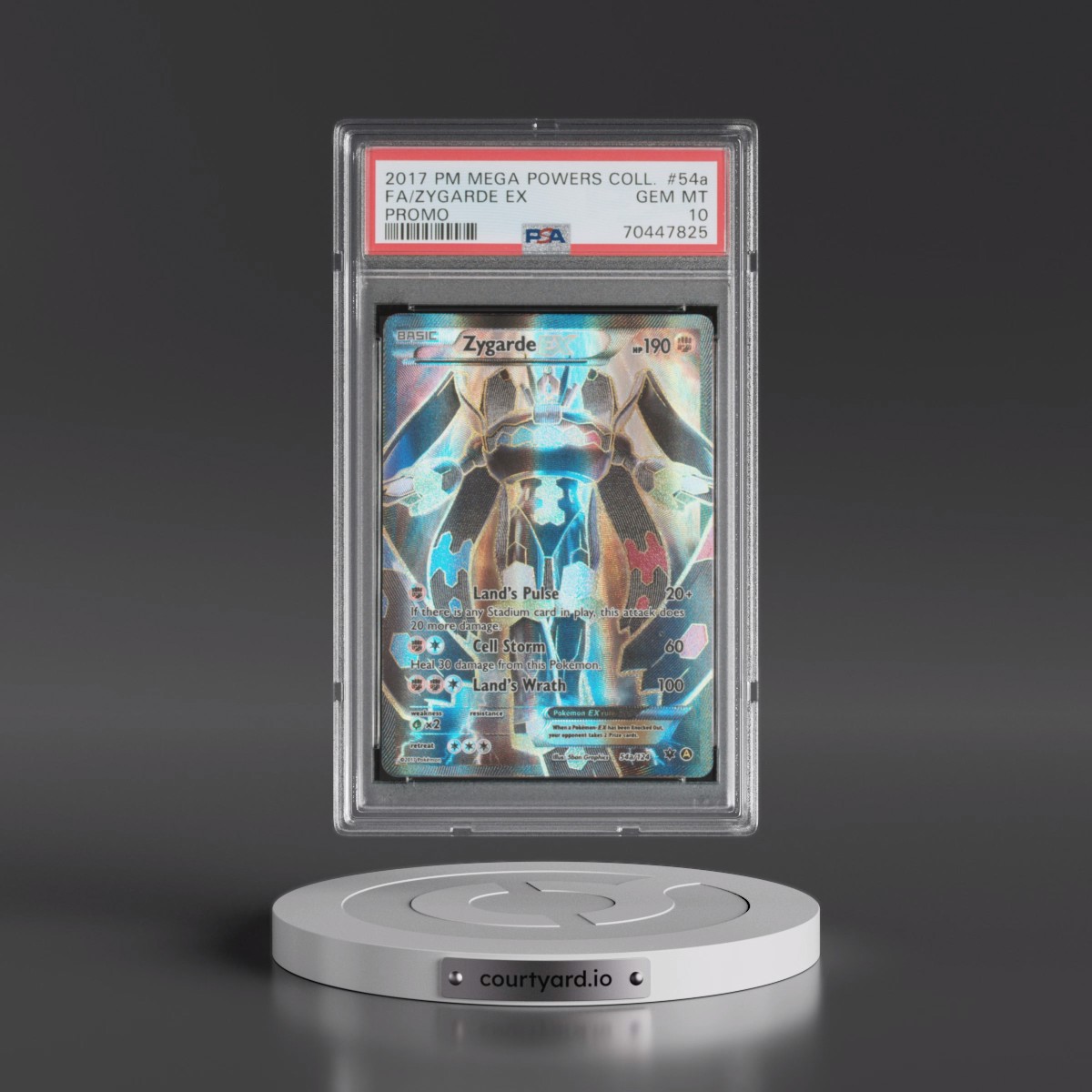 2017 Pokémon Mega Powers Collection Promo #54a Zygarde EX - Holo Full Art (PSA 10 GEM MINT)