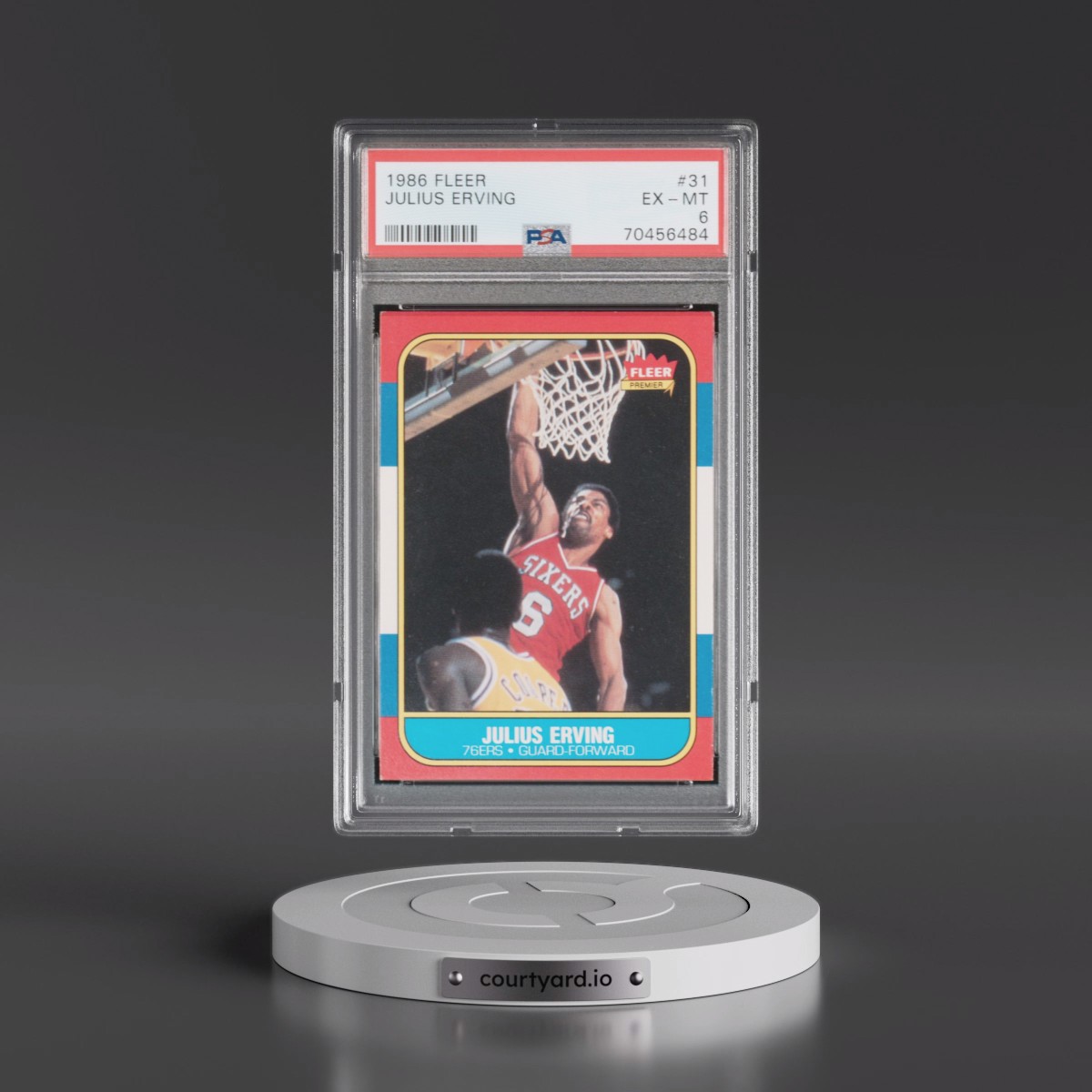 1986 Fleer #31 Julius Erving (PSA 6 EX-MT)