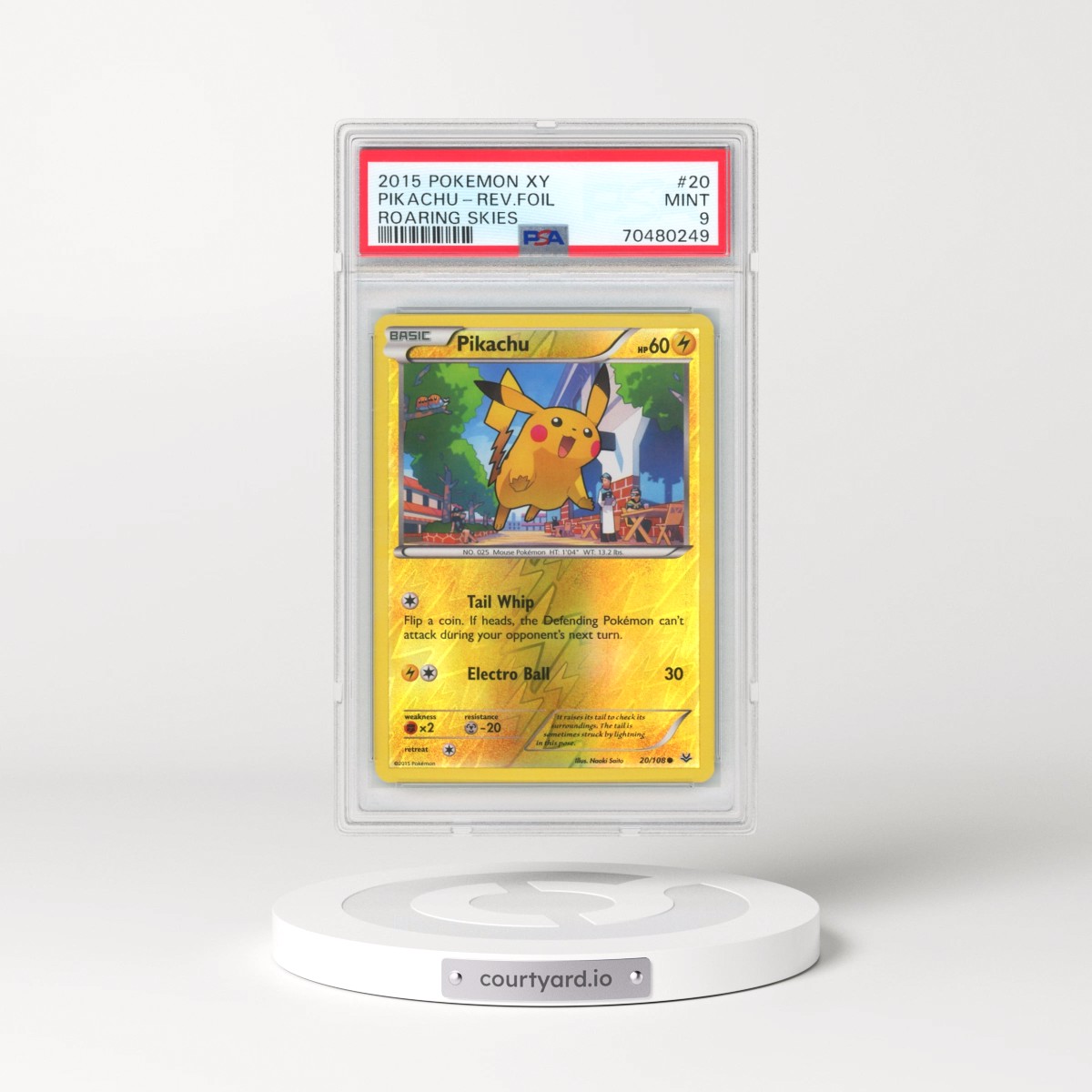 2015 Roaring Skies #20 Pikachu - Holo (PSA 9 MINT)