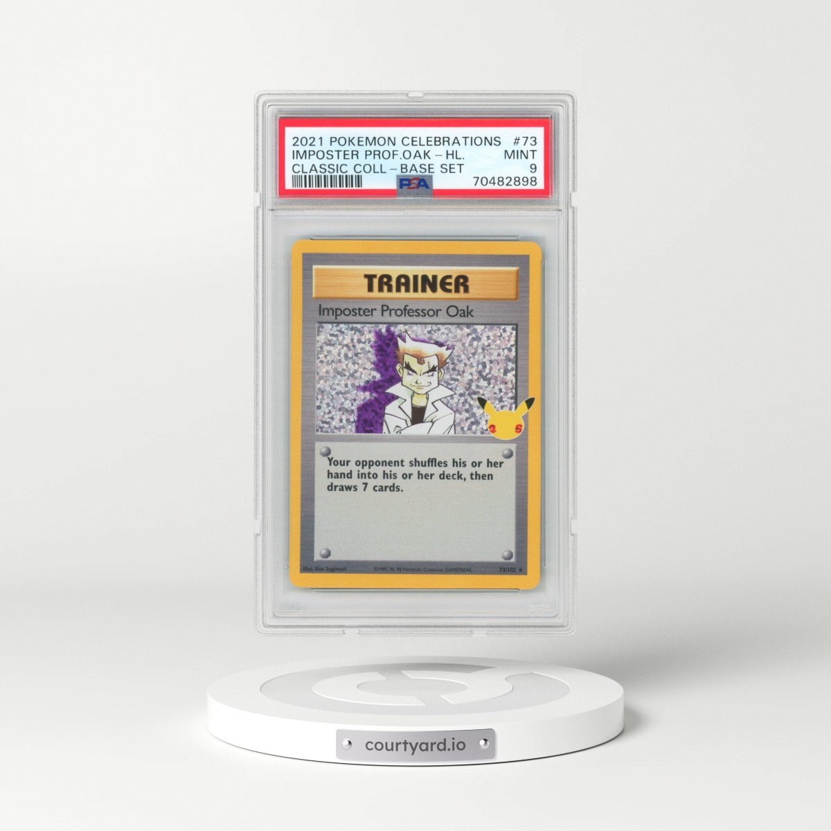 2021 Pokémon Celebrations Classic Collection #73 Imposter Professor Oak - Holo (PSA 9 MINT)