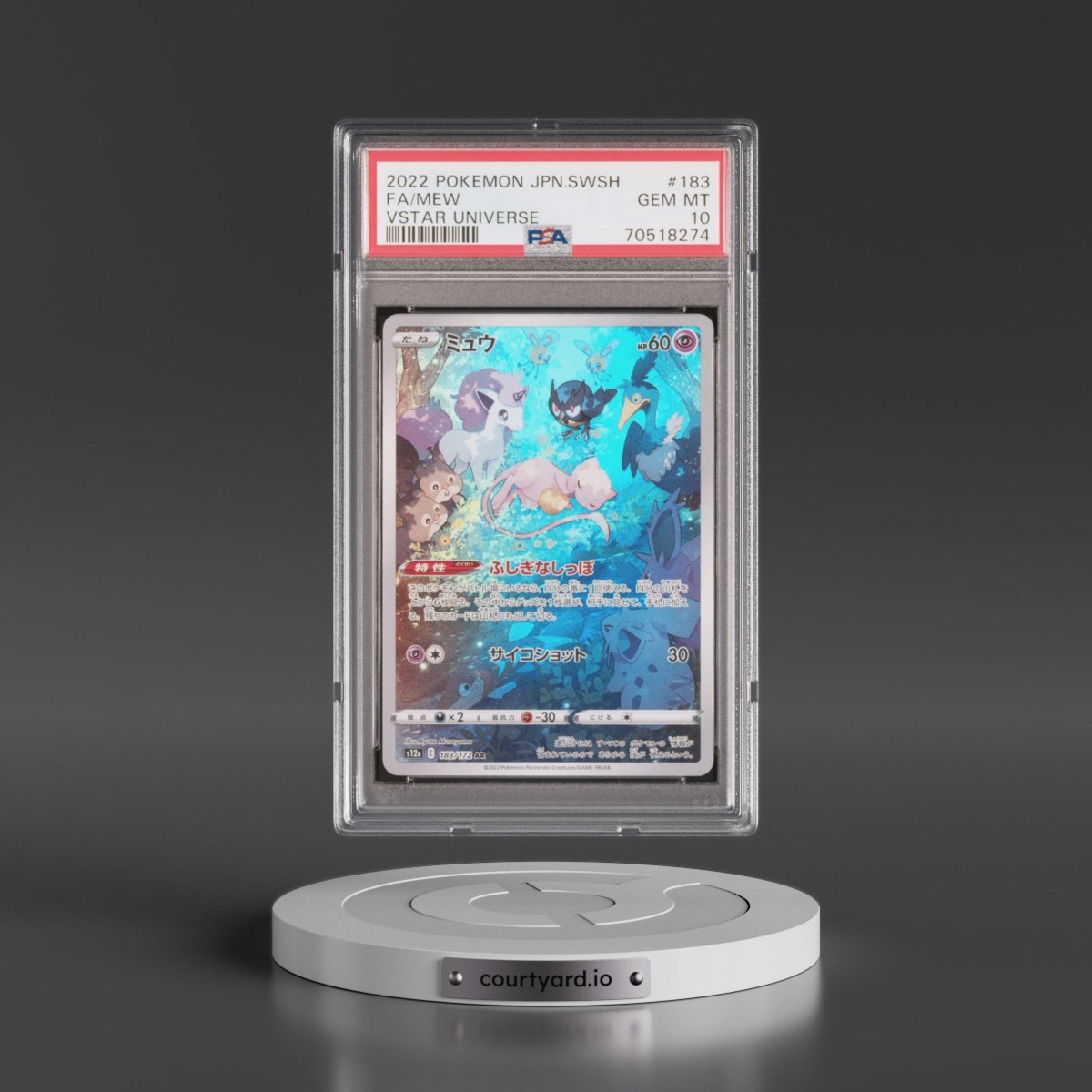 2022 Pokémon Sword & Shield Vstar Universe #183 Mew - Full Art (PSA 10 GEM MINT)